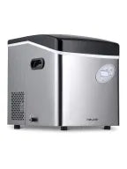 Newair Portable Ice Maker 50 lb. Daily, 12 Cubes in Under 7 Minutes - Compact Countertop Design - 3 Size Bullet Shaped Ice - for Kitchen/Office/RV/Bar - Stainless Steel